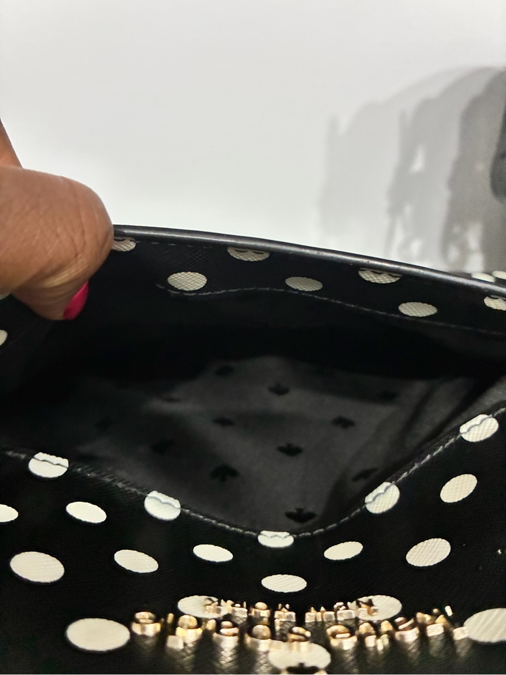 Kate Spade Staci Dot Dot Black and White Polka Dot Medium Satchel - Picture 4 of 10